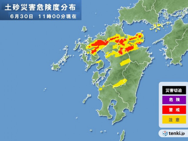 九州北部すでに土砂災害の危険度が高まる　1日まで西日本〜北日本で災害級の大雨警戒