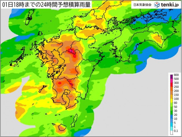 九州　夜間も雨のピーク続く　線状降水帯発生で大雨災害の危険度が急激に高まる恐れ