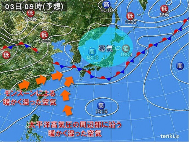 あす3日　九州は再び大雨の恐れ　四国・中国地方〜北海道は午後は所々で雨や雷雨