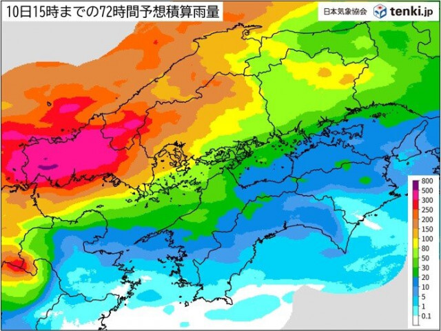 山口県で災害の危険度高まる　10日(月)にかけて中国地方は西部を中心に大雨に