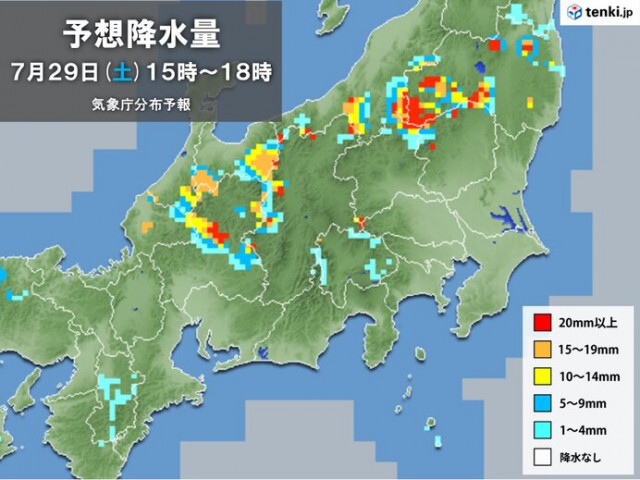 東北南部〜関東北部に「竜巻注意情報」発表　局地的に雨雲が発達　ゲリラ雷雨に注意