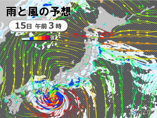 台風7号　紀伊半島に上陸へ　月曜から荒天　火曜ピーク　東海や近畿中心に暴風・大雨