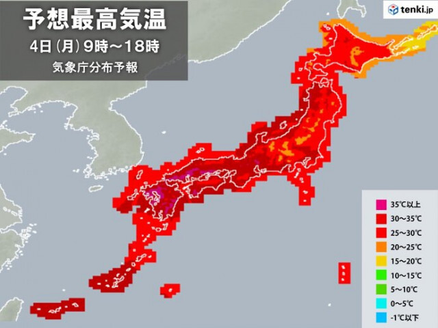 西日本は残暑厳しい　35℃以上の猛暑日も　関東などは猛暑おさまる