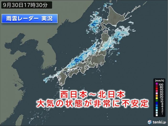 日本海側に前線に伴う雨雲　日曜日にかけて太平洋側も落雷・突風・激しい雨に注意