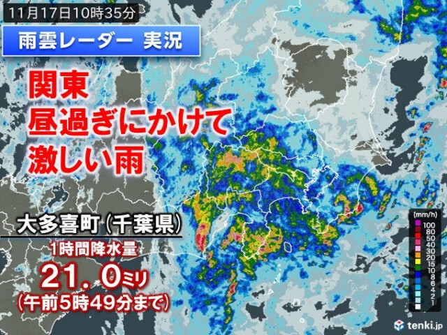 関東でどしゃ降りの雨　昼過ぎまで激しい雨や横なぐりの雨の所も　雨で気温上がらず