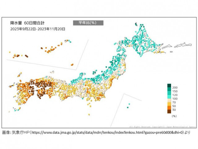 西日本で60日間降水量が平年の3割未満　鹿野川ダムで貯水率ゼロ　取水制限も