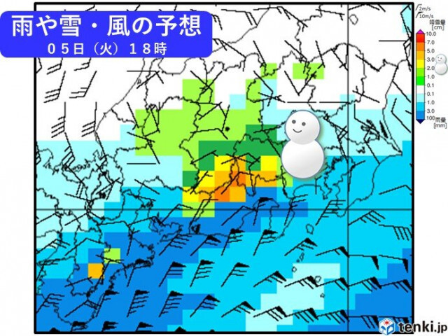 東海　師走らしい寒さ続く　5日は広く雨　静岡県東部や伊豆の山間部は雪の可能性も
