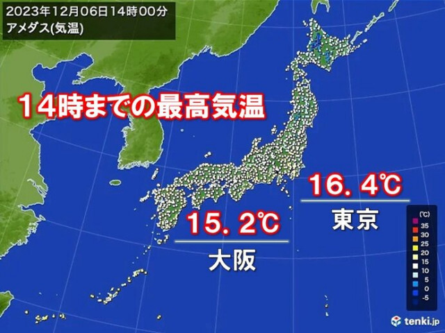 都心など気温大幅上昇で寒さ解消　週末にかけて20℃以上続出　北日本は気温が乱高下
