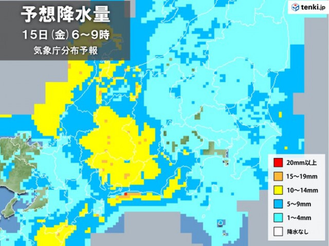 関東　今夜にかけて天気の崩れなし　明日の午前中は雨　朝の通勤時は都心も雨具を