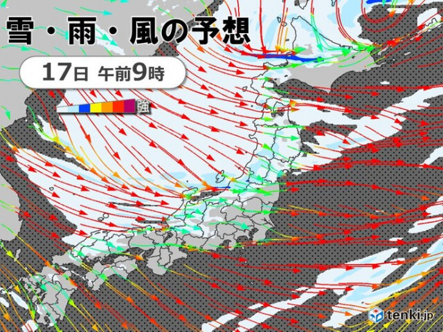 日曜から強烈寒気　ホワイトアウトや大雪の恐れ　西日本の平地でも積雪か　真冬の寒さ