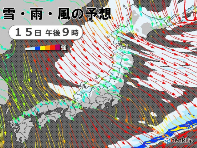 今日15日〜16日　北海道から北陸は猛吹雪や警報級の大雪の恐れ　交通障害に警戒