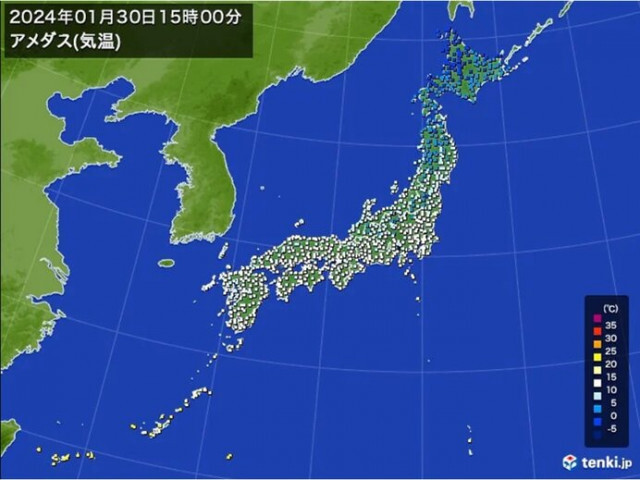 東京・大阪など軒並み3月並みの陽気に　明日は西日本でさらに気温上昇　鹿児島19℃