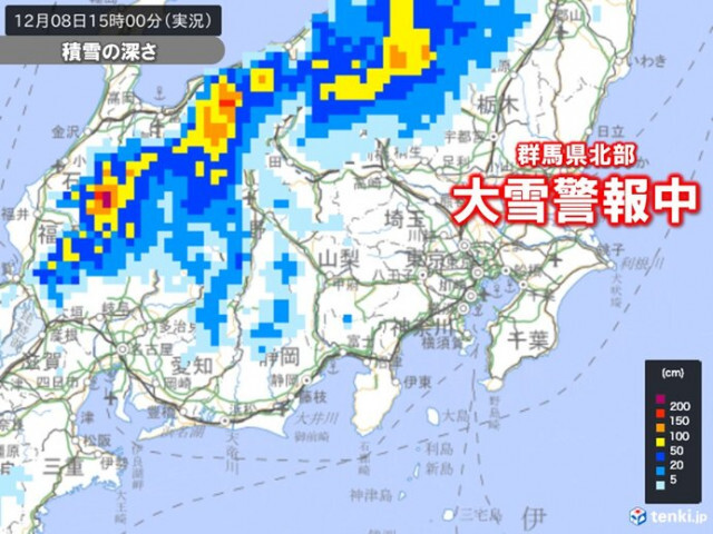 群馬県北部に大雪警報　今シーズン関東で初　今夜にかけ積雪急増　冬装備を万全に