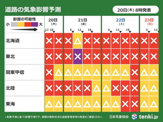 大雪による交通機関への影響に警戒　今季最長寒波　3連休に2度目のピーク