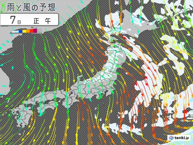 6日夜〜7日は広い範囲で強風注意　日本海側は雪や吹雪の所も