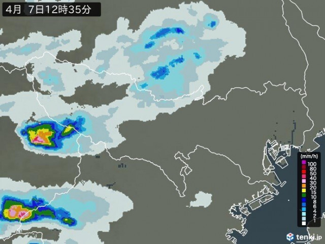 【速報】東京都内に発達した雨雲が接近中