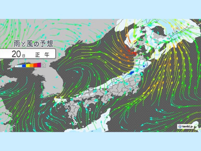 明日20日は日本海側や沖縄で大雨や雷雨　太平洋側も急な雨に注意