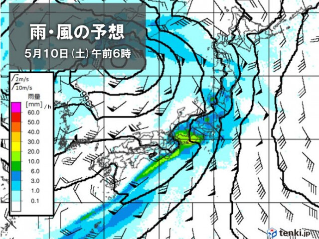 9日(金)〜10日(土)は再び広範囲で雨　西日本や東日本の太平洋側で大雨の恐れ