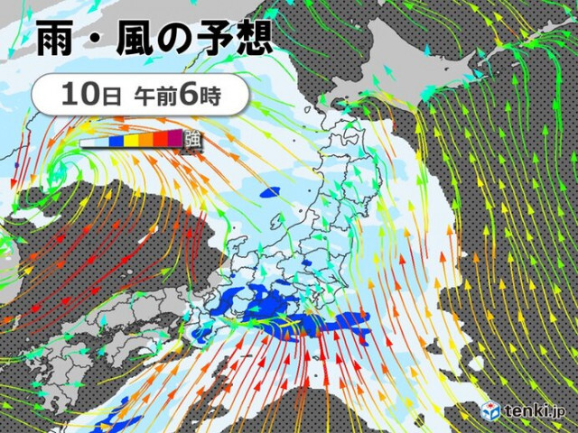 10日にかけてメイストーム　沖縄〜関東で警報級の大雨の恐れ　雨のあと黄砂に注意