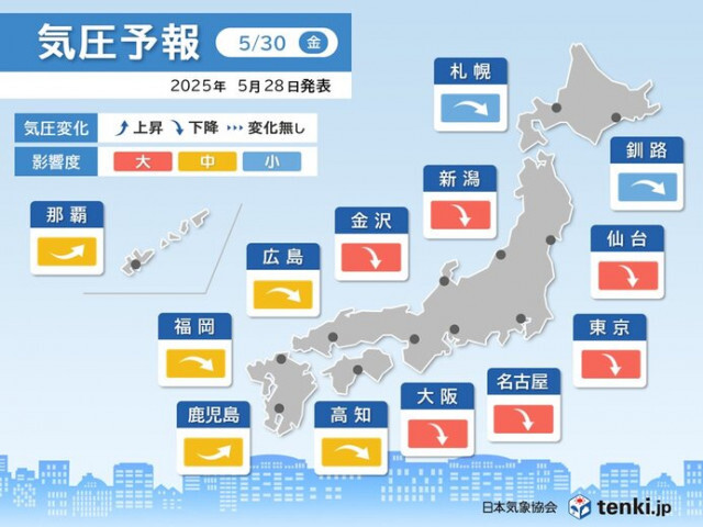 30日は雨が降る東京や大阪で頭痛やめまいなど注意　今からできる対策は