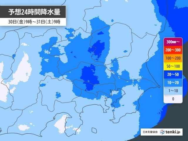 30日の関東　沿岸部では激しい雨や雷雨　最高気温20℃に届かず空気ひんやり