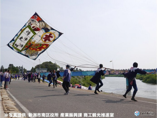 新潟で白根大凧合戦が開催　北陸は梅雨入り前に真夏日続出　熱中症に警戒