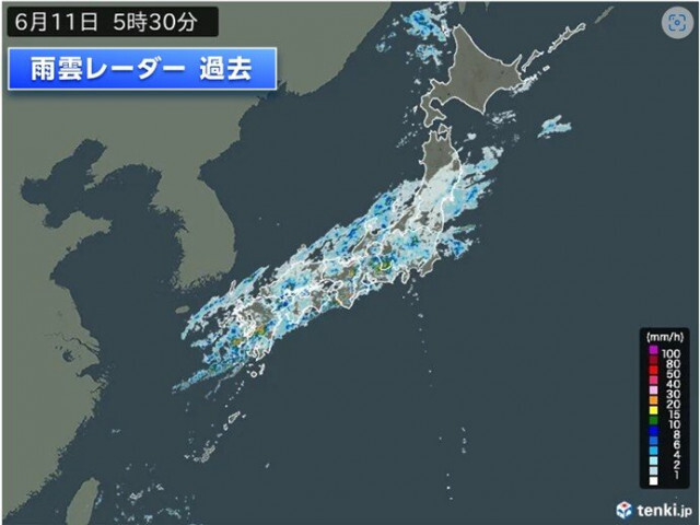 11日も西日本を中心に大雨　土砂災害に厳重警戒　東日本や北日本も局地的に激しい雨