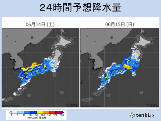 土日は九州〜東北で雨　西日本で警報級の大雨か　梅雨前線+熱帯低気圧の影響に警戒