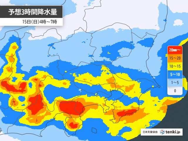 今日14日　関東は夕方から本降りの雨　明日朝にかけて激しい雨や雷雨