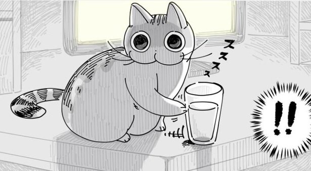 「物を落としたい猫」「隣にすわる猫」など、共感しかない“猫あるある”漫画がSNSで話題