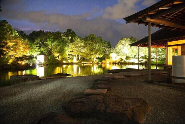 名園の幻想的な姿を堪能！福井市の養浩館庭園で「名勝養浩館庭園 秋のライトアップ」が開催中
