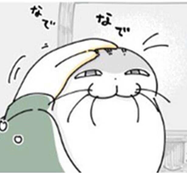 【甘えたがりの猫!?】作業中に猫がやって来て困り果てる飼い主!!腕でガードしてみたが気付いたらなんと猫を撫でていた…