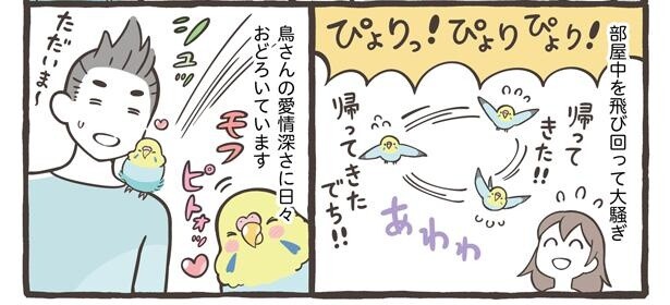 【漫画】鳥さんの感情は「仕草」でわかる！要注意な仕草も把握して健康を管理しよう