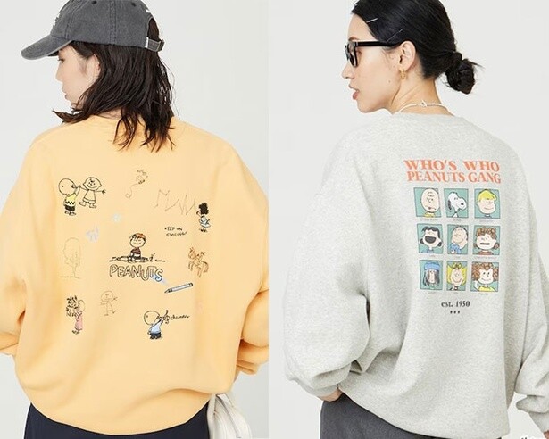 背中の「スヌーピー」たちに視線集中！大人のスウェットはバックスタイルで差をつけて