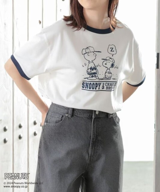 ハニーズの「スヌーピーTシャツ」1680円は買い！さりげない配色使いで大人も着やすい