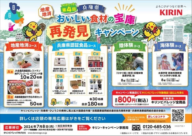 【7月7日まで】兵庫県の特産品が当たる！キリンビバレッジ懸賞キャンペーンを実施中
