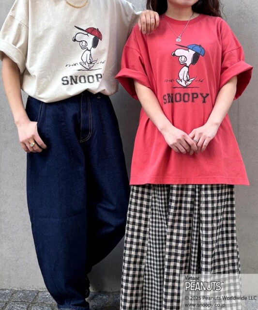 スヌーピーをカジュアルに取り入れる！おしゃれに体型カバーできるTシャツ2種がCUBE SUGARから発売