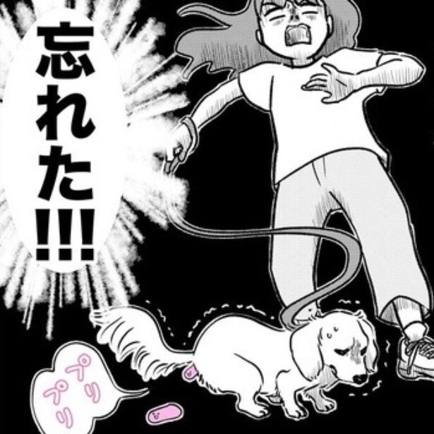 【悲劇】「お散歩バッグ忘れた!!」愛犬はウンチングポーズ…手ぶらの飼い主がとった行動にSNSが驚愕【作者に聞く】