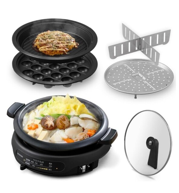 煮る、炊く、焼く、蒸す。これ一台で広がる食卓。【アイリスオーヤマ】の電気鍋がAmazonに登場中‼