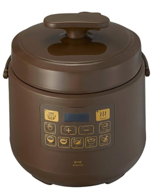 ボタンひとつで完成！ほったらかしで美味しい毎日【ブルーノ】の電気圧力鍋がAmazonに登場中‼