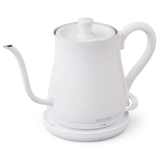 一杯のコーヒーを、もっと丁寧に。細口ノズルで自在に注ぐ【アイリスオーヤマ】の電気ケトルがAmazonに登場中‼