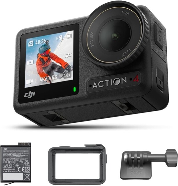 お出かけシーズン→思い出係の絶対的存在【DJI】Osmo Action 4「Amazonタイムセール」23%OFFは今だけ価格