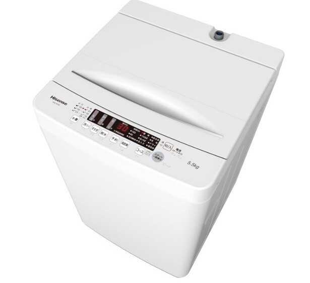 新生活応援！省スペースでしっかり洗える【ハイセンス】全自動洗濯機HW-K55EがAmazonに登場！