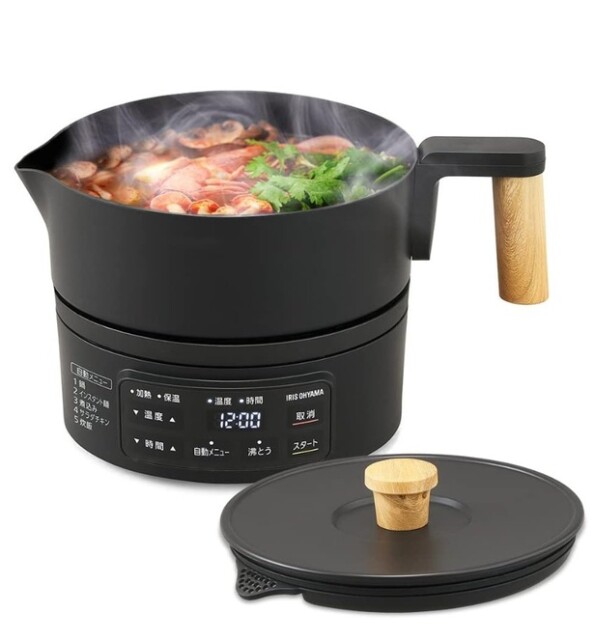 鍋・食器・ケトル、これ1台でマルチに活躍【アイリスオーヤマ】のクッキングケトルがAmazonに登場中‼