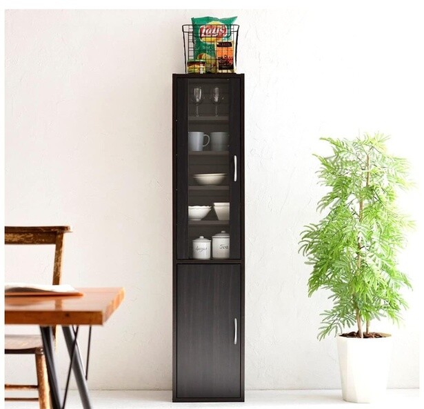 限られたスペースを有効活用！スリムなのにたっぷり収納【山善】の食器棚がAmazonに登場中‼