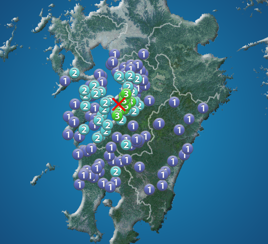 熊本県天草・芦北地方でM4.2の地震　最大震度3　津波の心配なし