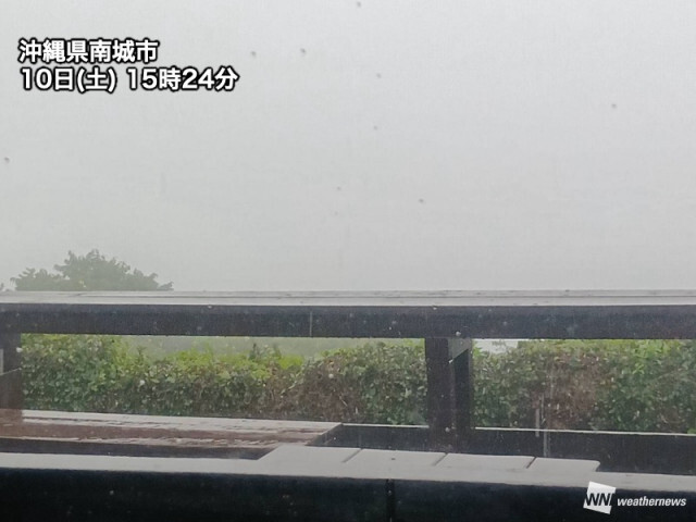 沖縄で断続的に激しい雷雨　石垣島には大雨警報　明日も警戒続く