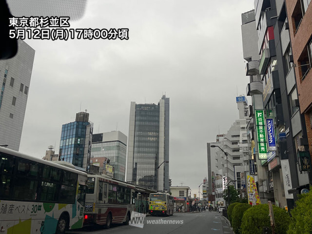 東北地方は所々で雨雲が発生　東京23区も再び弱い雨が降り出す
