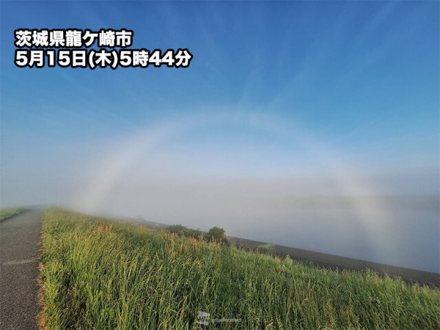 茨城県内で幻想的な「白虹」が発生