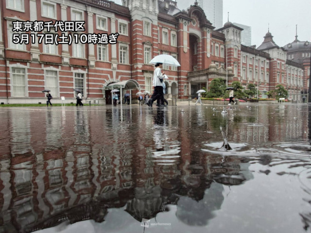関東は昼過ぎが雨のピーク　夕方は止む所が多い予想